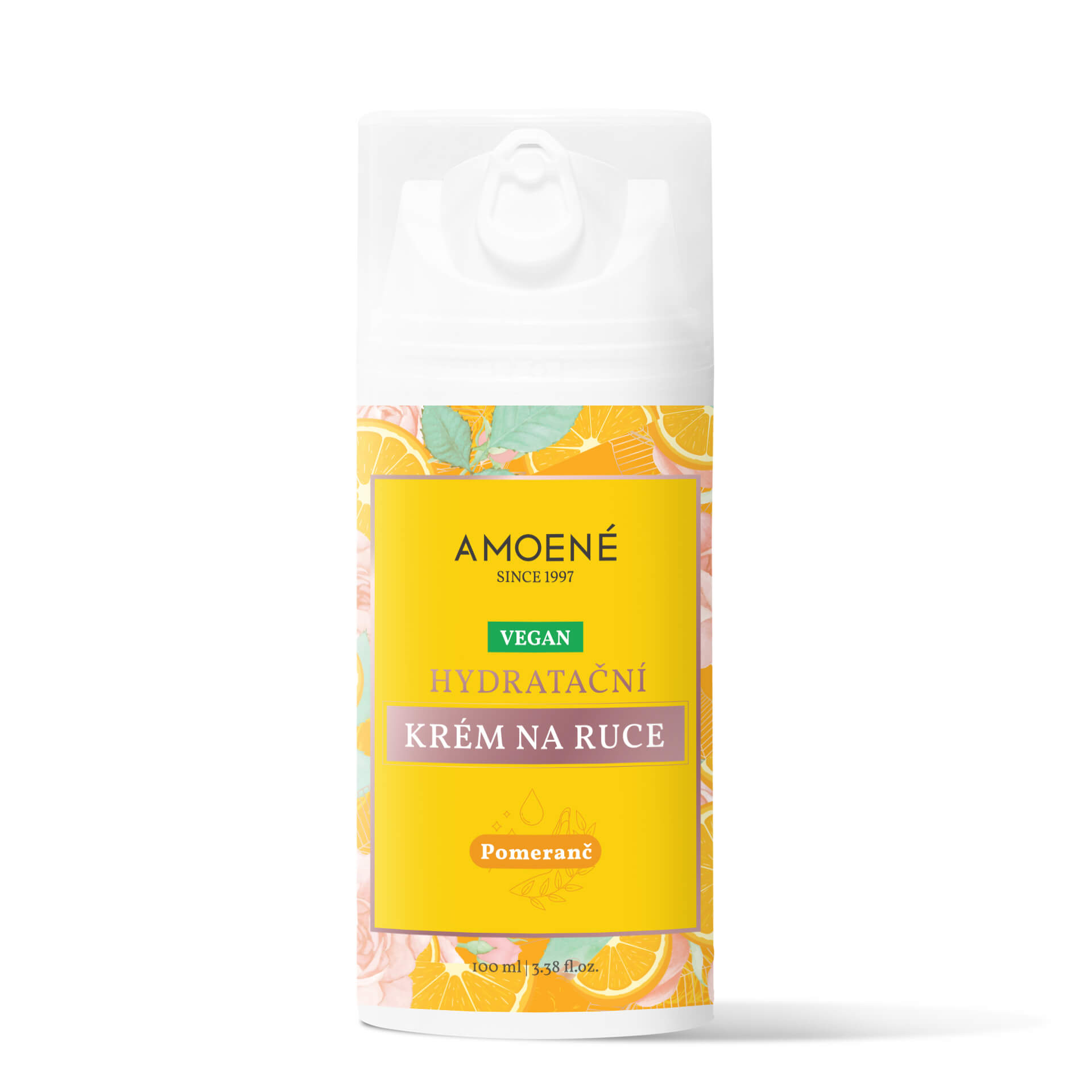 Hydratační krém na ruce Amoené Pomeranč v airless balení 100 ml