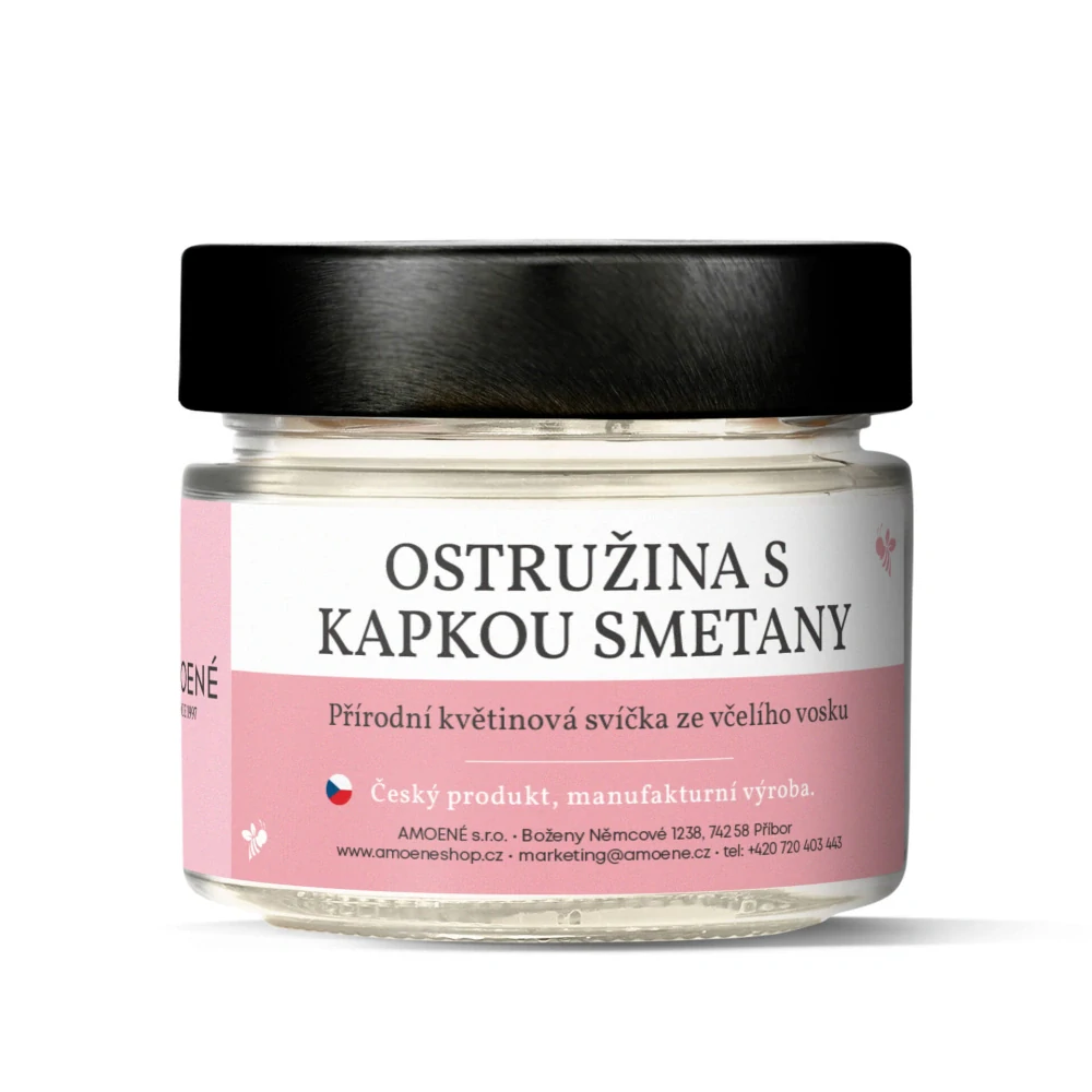 Přírodní svíčka - Ostružina s kapkou smetany, 262 ml