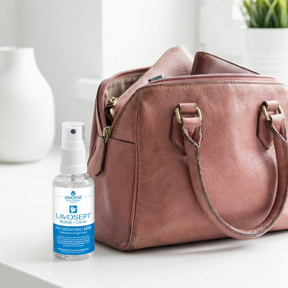 Amoené LAVOSEPT® Roztok bez vůně, 50 ml - Hydratační dezinfekce do kapsy