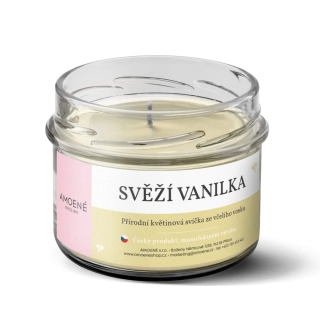 Přírodní svíčka - Svěží vanilka, 262 ml